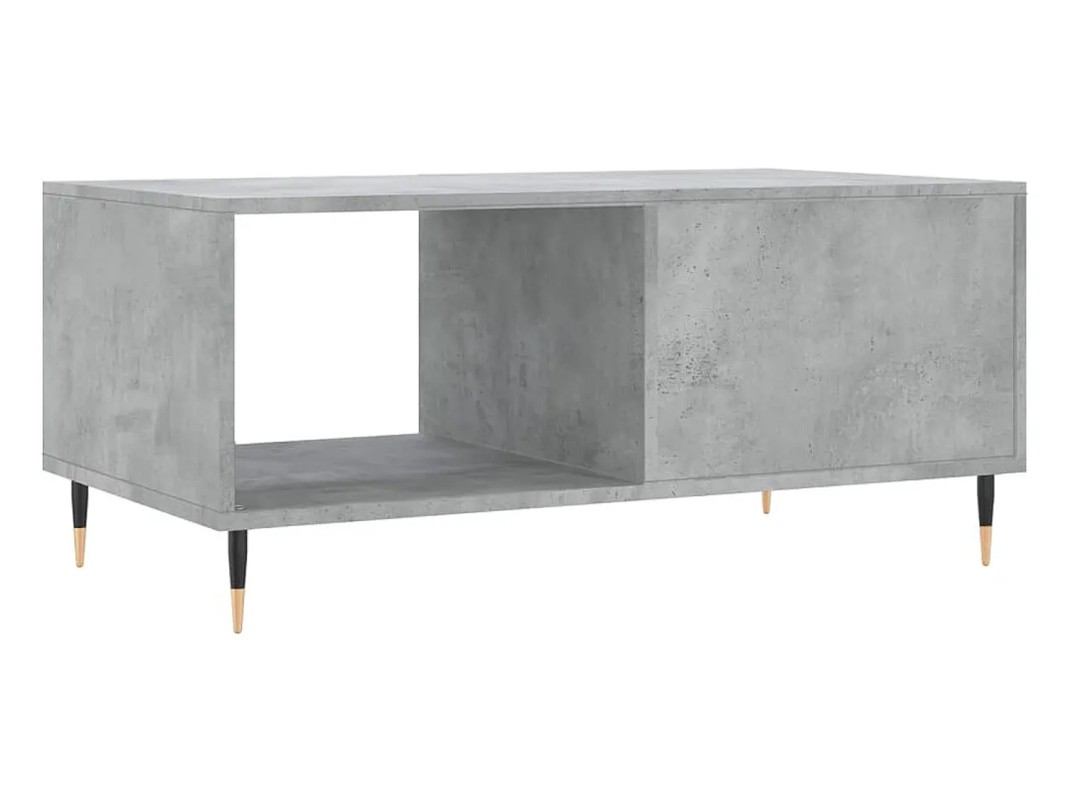 Best Mesa de centro | Mesa de apoio 90x50x40 madeira processada cinza cimento Cinzento
