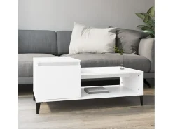 Mesa De Centro| Mesa de centro | Mesa de apoio 100x50x45 cm derivados de madeira Branco