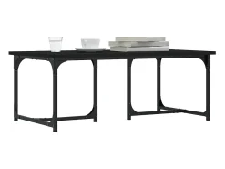 Mesa De Centro* Mesa de centro | Mesa de apoio 90x50x35 cm derivados de madeira Preto