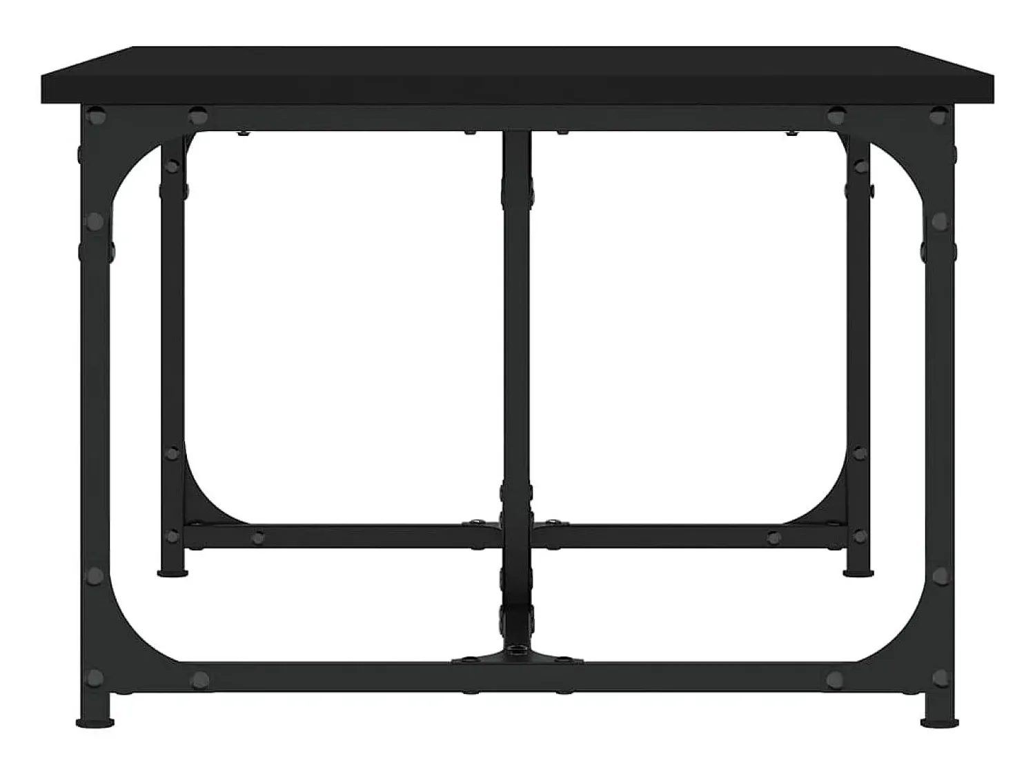 Mesa De Centro* Mesa de centro | Mesa de apoio 90x50x35 cm derivados de madeira Preto