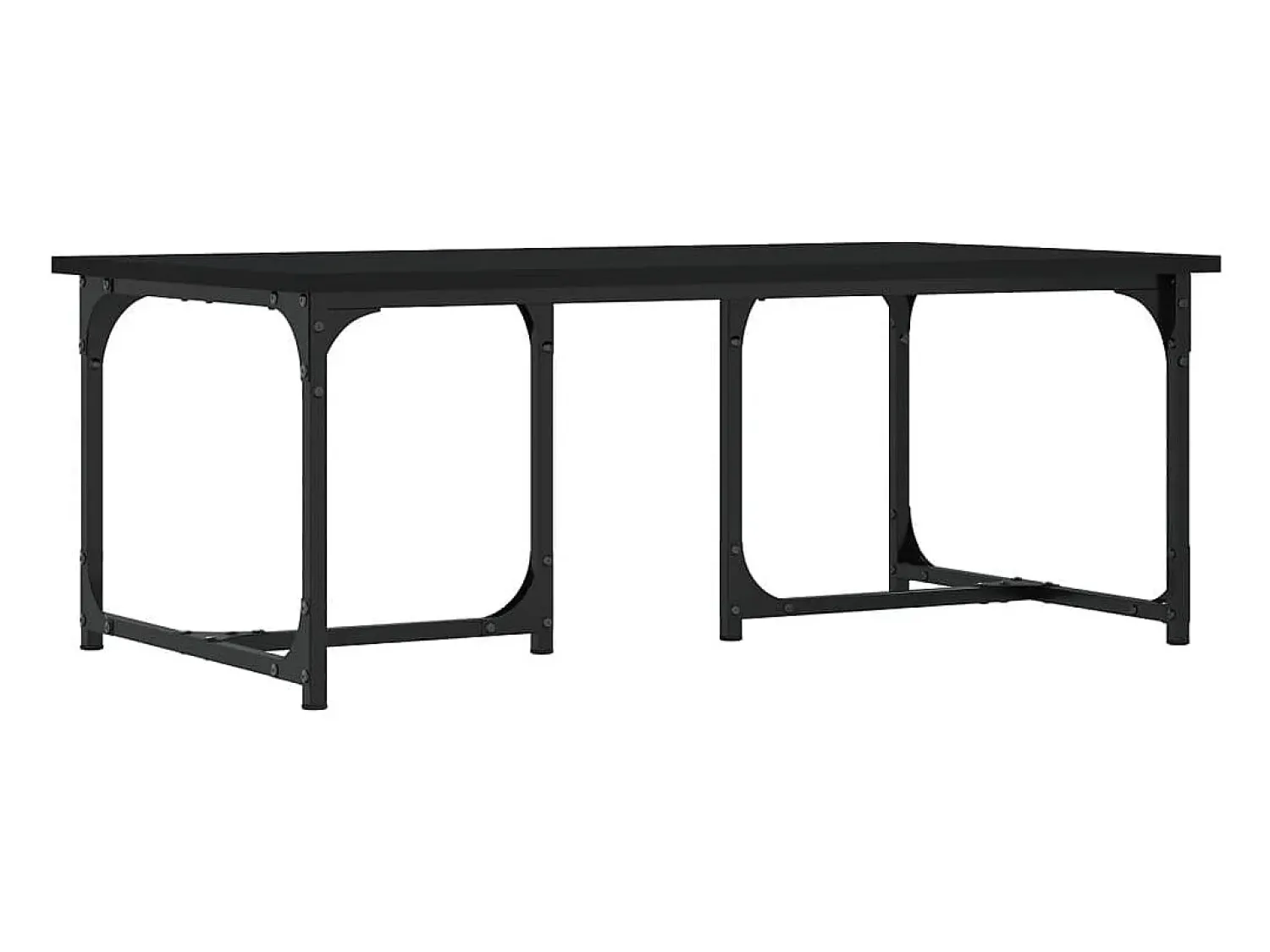 Mesa De Centro* Mesa de centro | Mesa de apoio 90x50x35 cm derivados de madeira Preto
