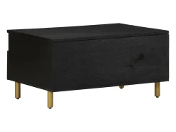Mesa De Centro| Mesa de centro | Mesa de apoio 80x54x40 cm derivados de madeira Preto