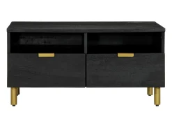 Mesa De Centro| Mesa de centro | Mesa de apoio 80x54x40 cm derivados de madeira Preto