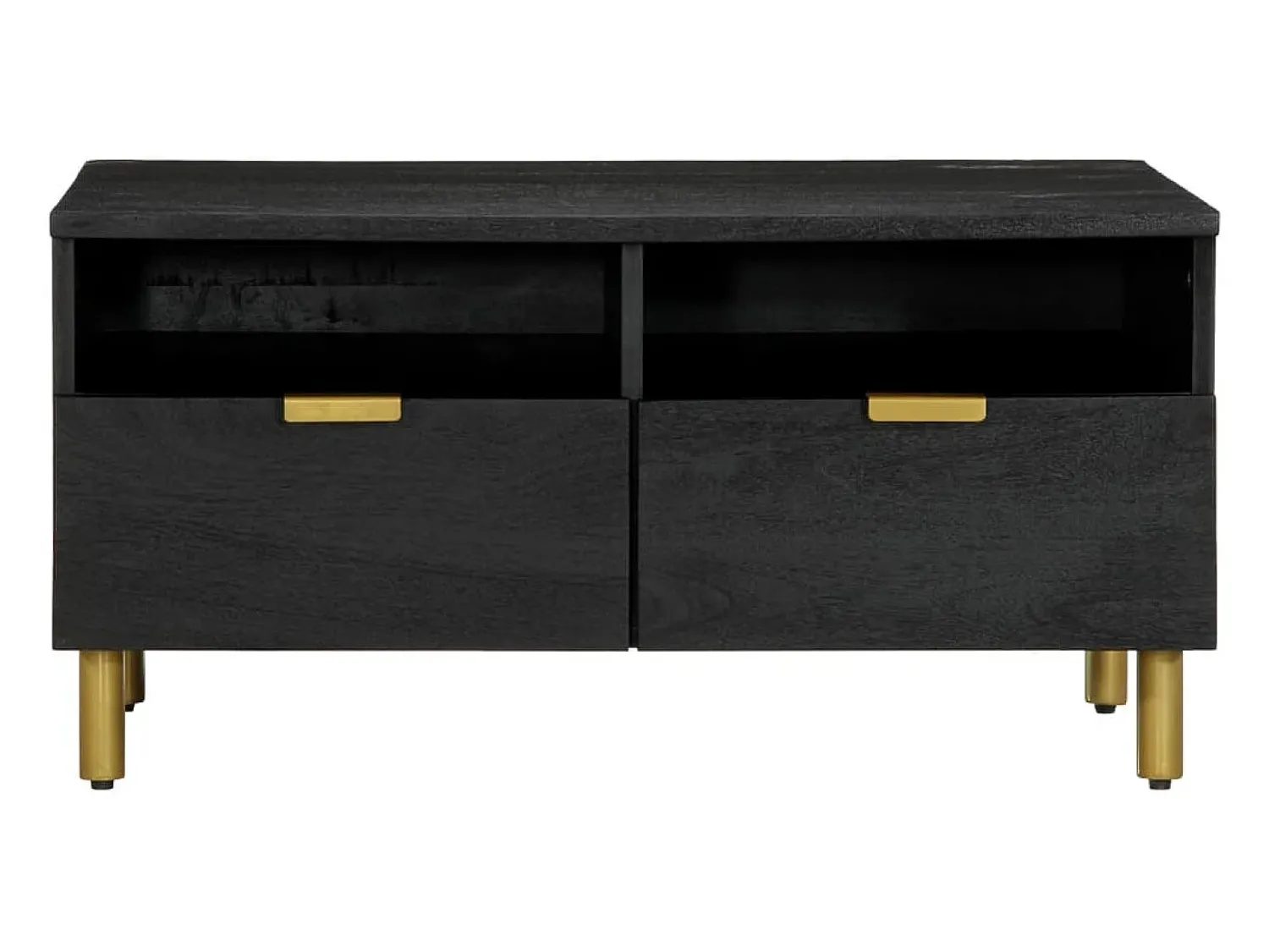Mesa De Centro| Mesa de centro | Mesa de apoio 80x54x40 cm derivados de madeira Preto