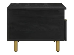 Mesa De Centro| Mesa de centro | Mesa de apoio 80x54x40 cm derivados de madeira Preto