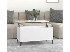 Mesa De Centro* Mesa de centro | Mesa de apoio 90x44.5x45 cm derivados de madeira Branco