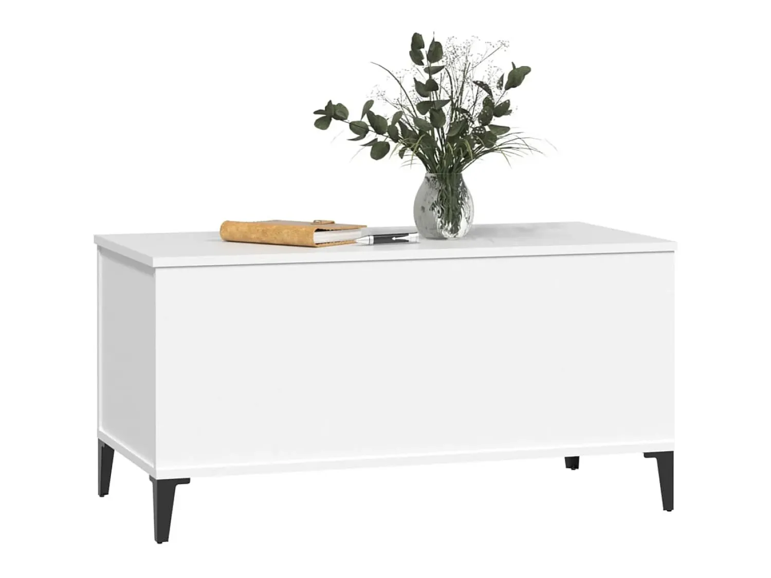 Mesa De Centro* Mesa de centro | Mesa de apoio 90x44.5x45 cm derivados de madeira Branco