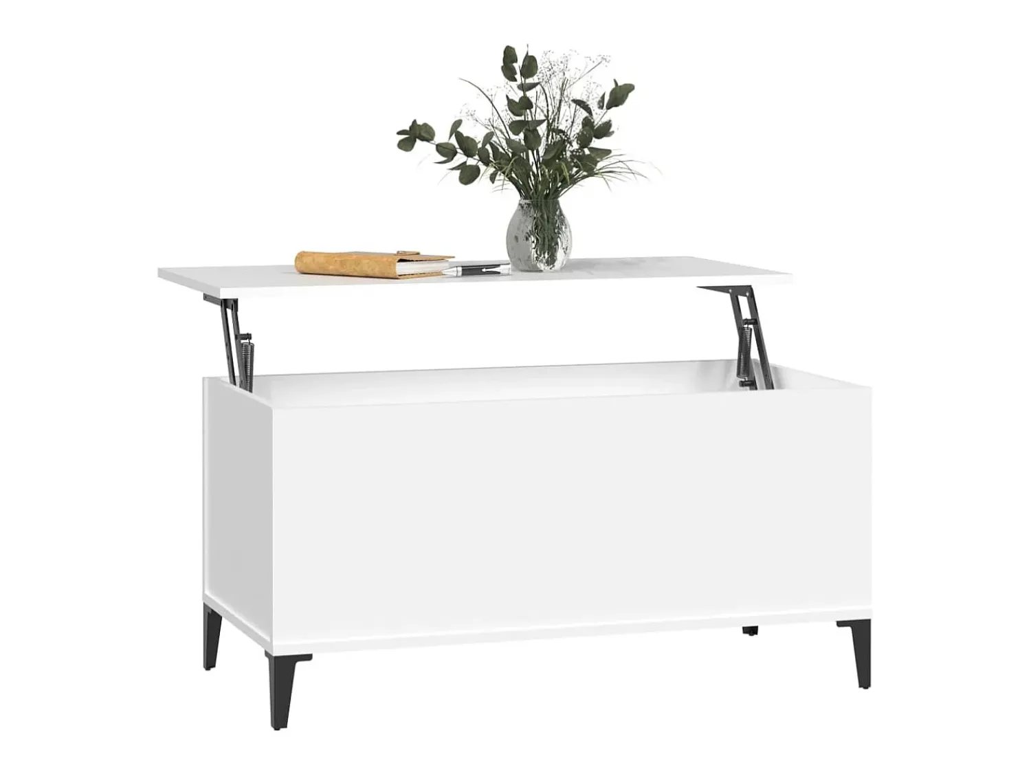 Mesa De Centro* Mesa de centro | Mesa de apoio 90x44.5x45 cm derivados de madeira Branco