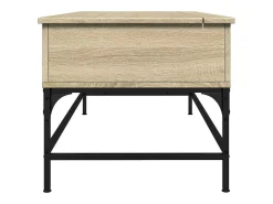 Mesa De Centro| Mesa de centro | Mesa de apoio 100x50x45cm deriv. madeira/metal carvalho sonoma Castanho