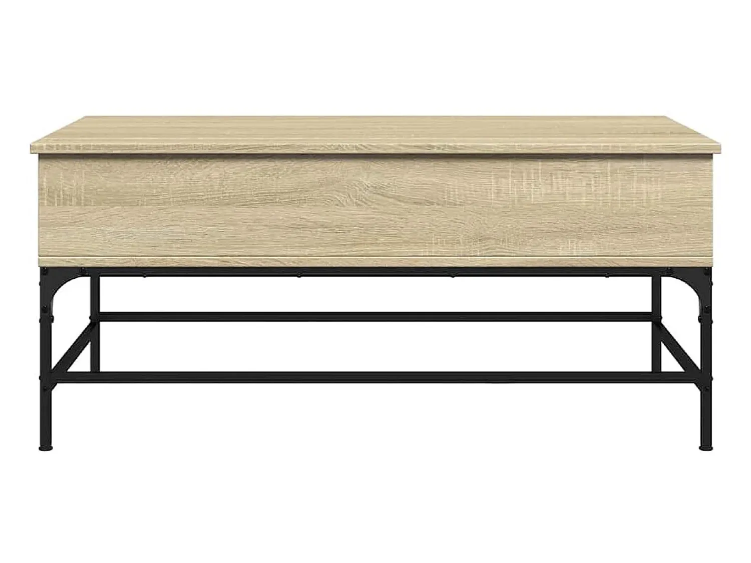 Mesa De Centro| Mesa de centro | Mesa de apoio 100x50x45cm deriv. madeira/metal carvalho sonoma Castanho