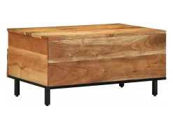 Mesa De Centro| Mesa de centro | Mesa de apoio | Mesa de café com gaveta 80x54x40 cm Castanho