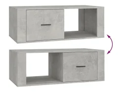 Best Mesa de centro | Mesa de apoio 100x50.5x35 cm derivados madeira cinza cimento Cinzento