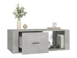 Best Mesa de centro | Mesa de apoio 100x50.5x35 cm derivados madeira cinza cimento Cinzento