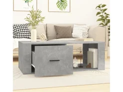 Best Mesa de centro | Mesa de apoio 100x50.5x35 cm derivados madeira cinza cimento Cinzento