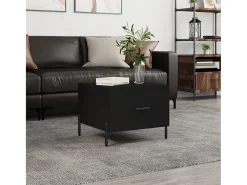Mesa De Centro| Mesa de centro | Mesa de apoio 50x50x40 cm derivados de madeira Preto