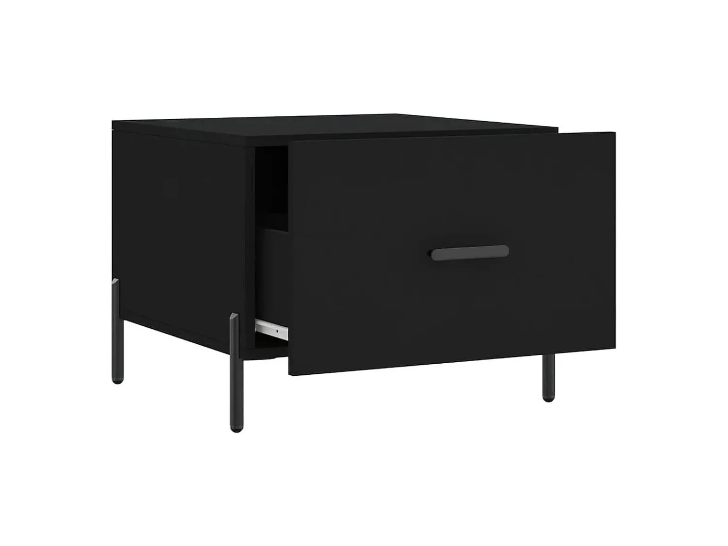 Mesa De Centro| Mesa de centro | Mesa de apoio 50x50x40 cm derivados de madeira Preto