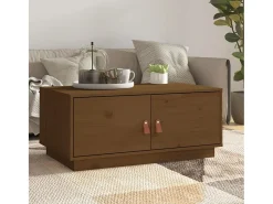 Mesa De Centro* Mesa de centro | Mesa de apoio 80x50x35 cm pinho maciço mel Castanho