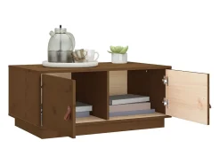 Mesa De Centro* Mesa de centro | Mesa de apoio 80x50x35 cm pinho maciço mel Castanho