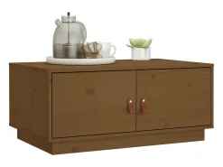 Mesa De Centro* Mesa de centro | Mesa de apoio 80x50x35 cm pinho maciço mel Castanho