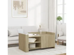 Mesa De Centro| Mesa de centro | Mesa de apoio 100x50x50cm derivados de madeira carvalho sonoma Castanho