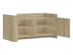 Mesa De Centro| Mesa de centro | Mesa de apoio 100x50x50cm derivados de madeira carvalho sonoma Castanho