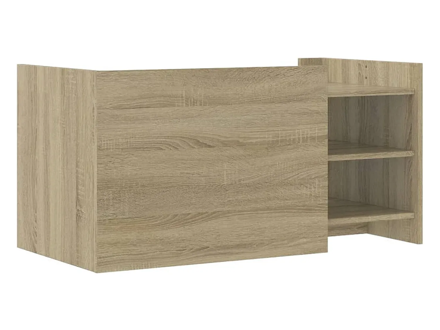 Mesa De Centro| Mesa de centro | Mesa de apoio 100x50x50cm derivados de madeira carvalho sonoma Castanho