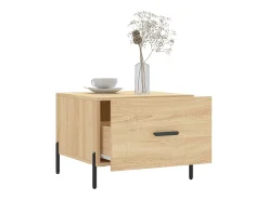 Mesa De Centro| Mesa de centro | Mesa de apoio 50x50x40 cm derivados de madeira carvalho sonoma Castanho