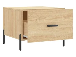 Mesa De Centro| Mesa de centro | Mesa de apoio 50x50x40 cm derivados de madeira carvalho sonoma Castanho