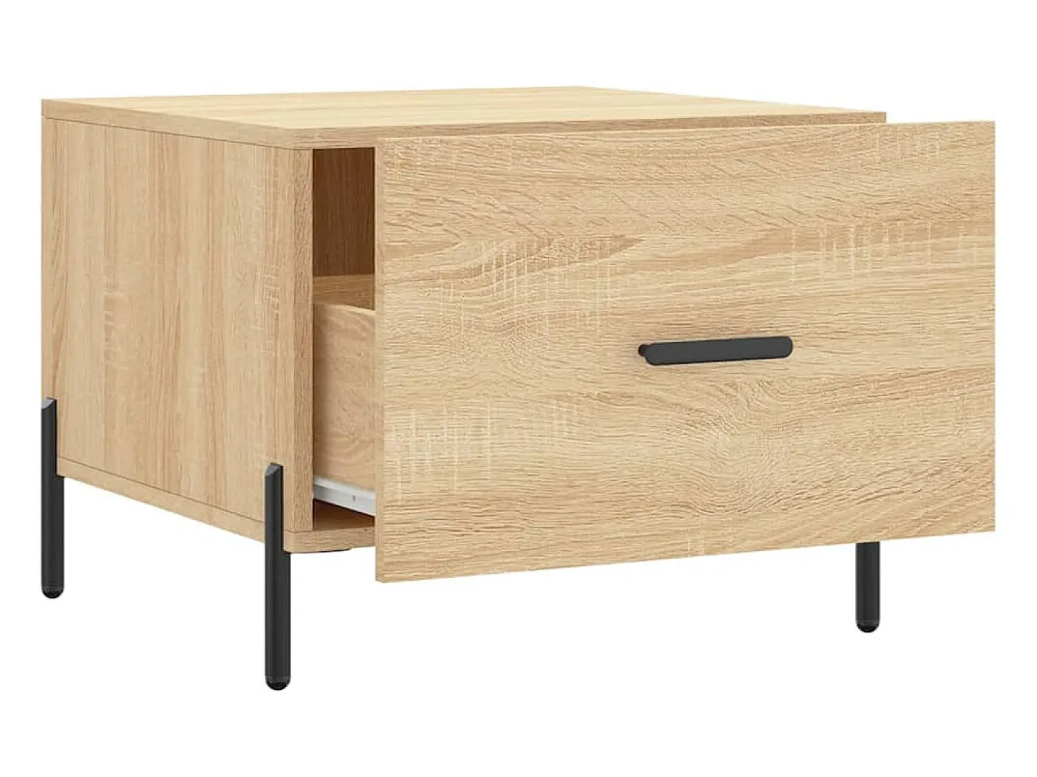 Mesa De Centro| Mesa de centro | Mesa de apoio 50x50x40 cm derivados de madeira carvalho sonoma Castanho