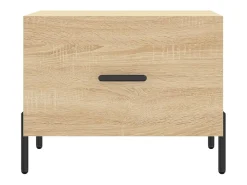 Mesa De Centro| Mesa de centro | Mesa de apoio 50x50x40 cm derivados de madeira carvalho sonoma Castanho