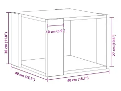 Mesa de centro | Mesa de apoio Carvalho 40x40x30 cm^ Mesa De Centro