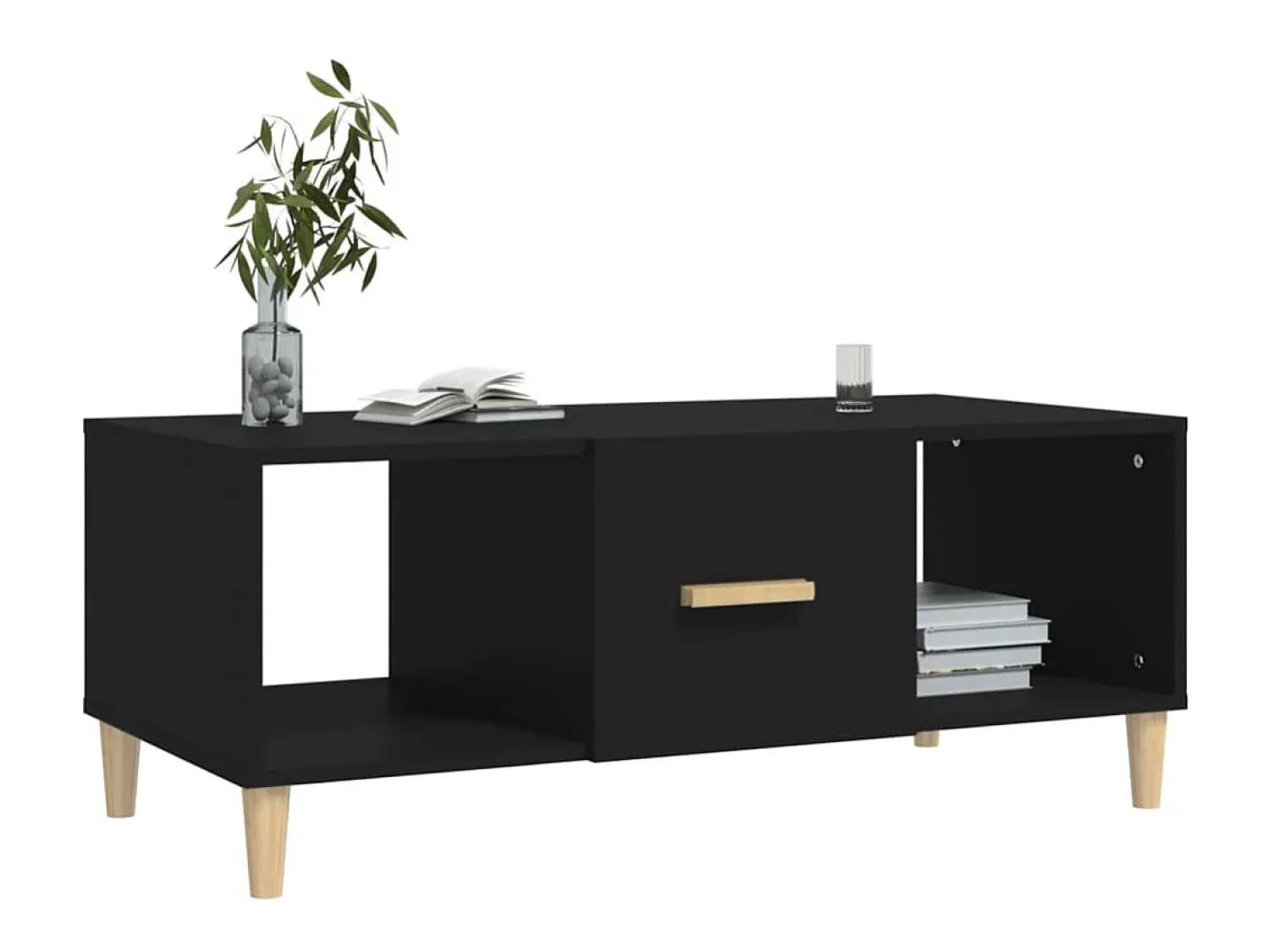 Mesa de centro | Mesa de apoio 102x50x40 cm madeira processada^ Mesa De Centro