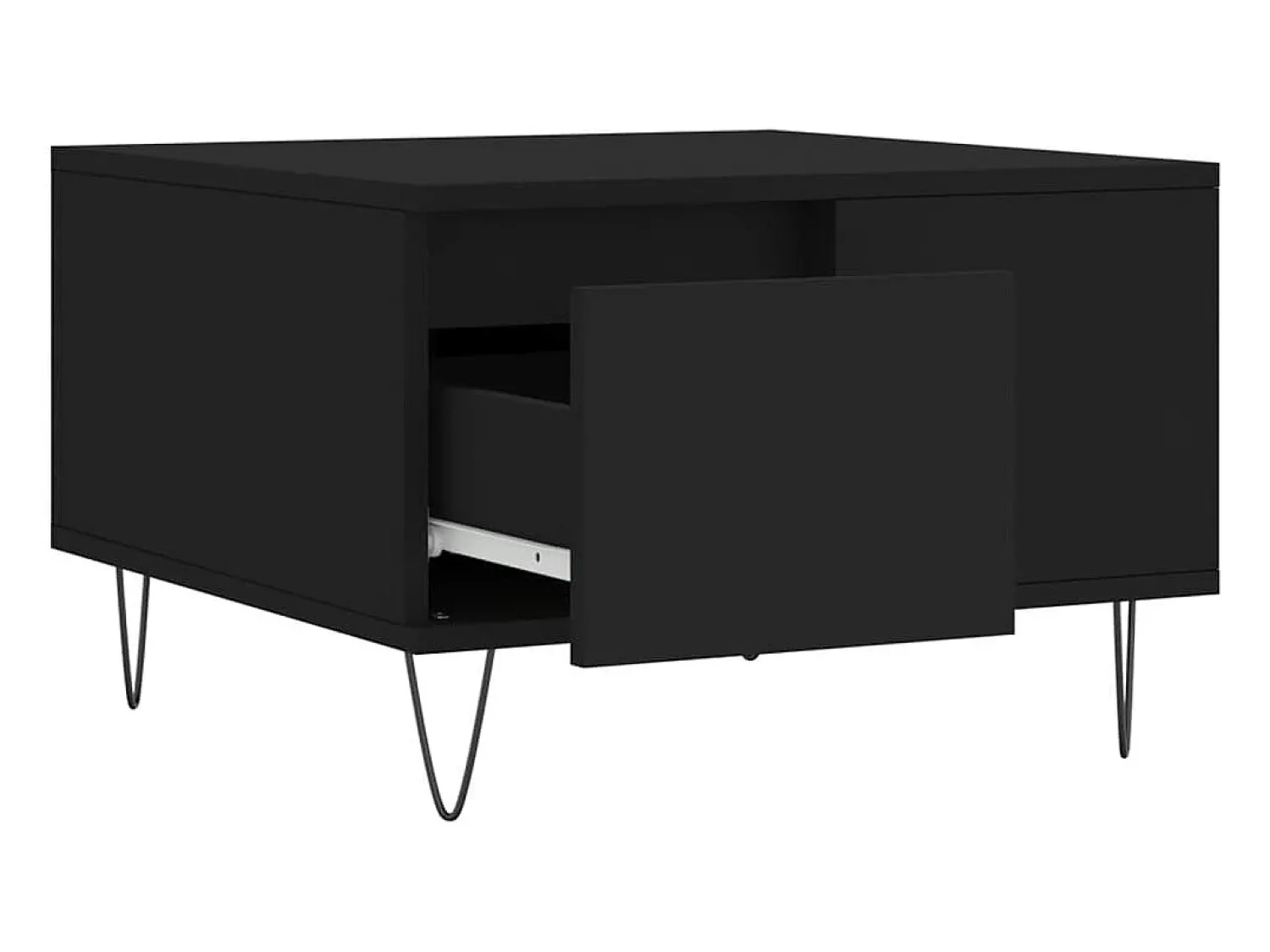 Mesa De Centro* Mesa de centro | Mesa de apoio 55x55x36.5 cm derivados de madeira Preto