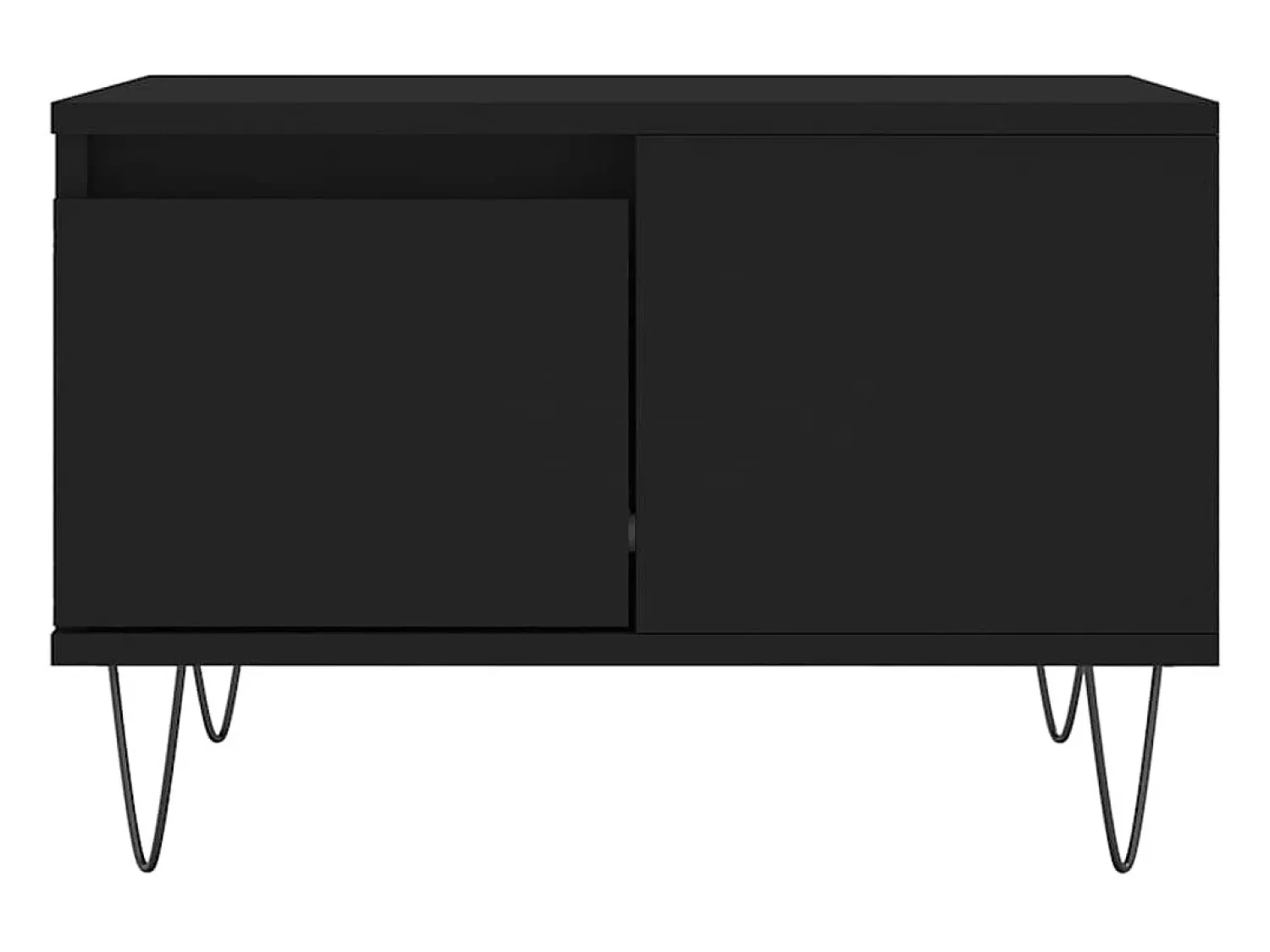 Mesa De Centro* Mesa de centro | Mesa de apoio 55x55x36.5 cm derivados de madeira Preto