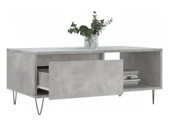 Mesa De Centro* Mesa de centro | Mesa de apoio 90x50x36.5 cm derivados madeira cimento Cinzento