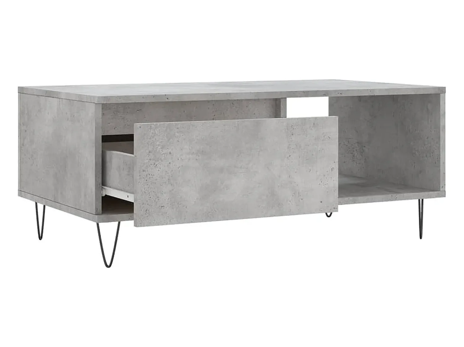 Mesa De Centro* Mesa de centro | Mesa de apoio 90x50x36.5 cm derivados madeira cimento Cinzento