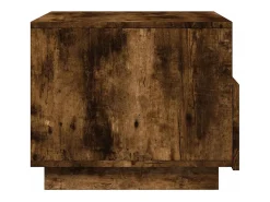 Mesa De Centro| Mesa de centro | Mesa de apoio com luzes LED 50x49x40 cm carvalho fumado Castanho