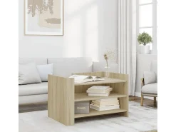 Mesa De Centro| Mesa de centro | Mesa de apoio 80x50x50 cm derivados de madeira carvalho sonoma Castanho