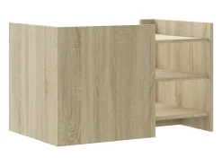 Mesa De Centro| Mesa de centro | Mesa de apoio 80x50x50 cm derivados de madeira carvalho sonoma Castanho