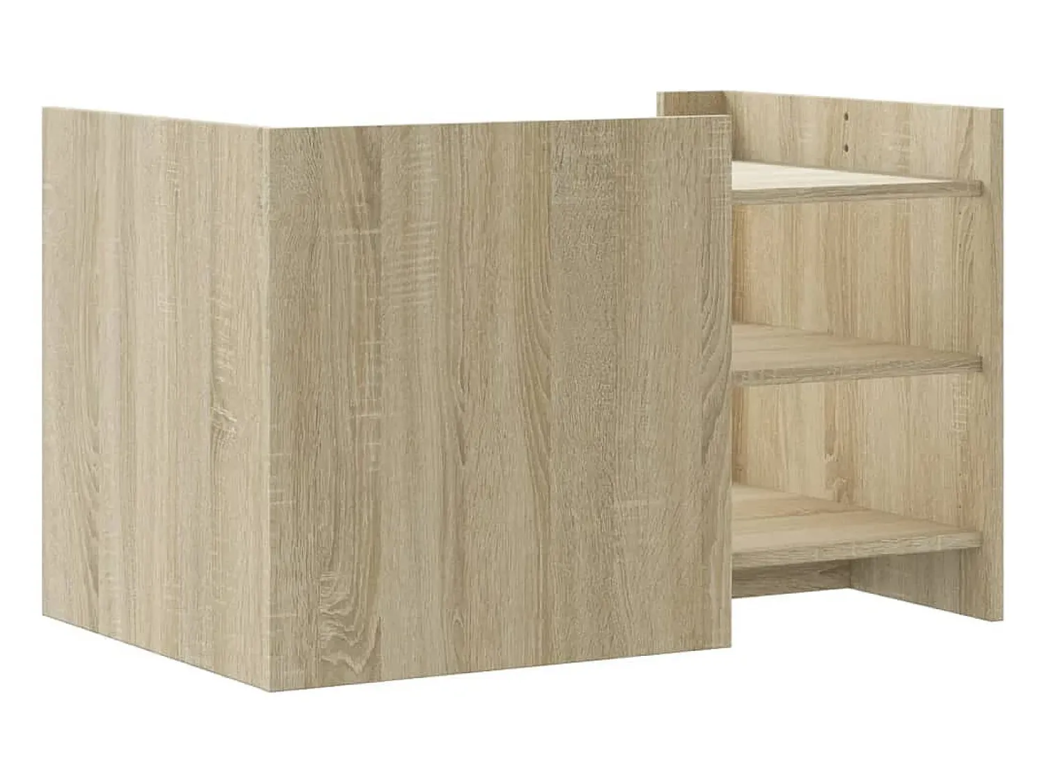 Mesa De Centro| Mesa de centro | Mesa de apoio 80x50x50 cm derivados de madeira carvalho sonoma Castanho