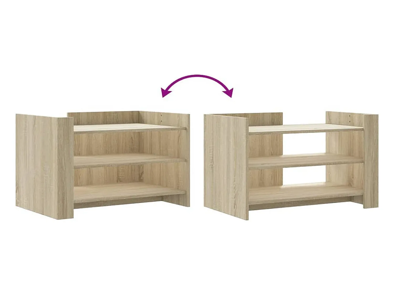 Mesa De Centro| Mesa de centro | Mesa de apoio 80x50x50 cm derivados de madeira carvalho sonoma Castanho