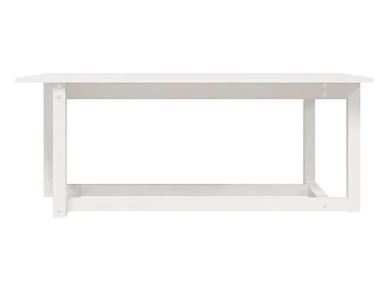 Mesa De Centro| Mesa de centro | Mesa de apoio 110x55x45 cm madeira de pinho maciça Branco
