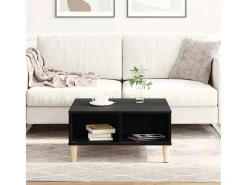 Mesa De Centro| Mesa de centro | Mesa de apoio Carvalho 60x60x30 cm Preto