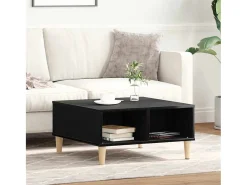 Mesa De Centro| Mesa de centro | Mesa de apoio Carvalho 60x60x30 cm Preto