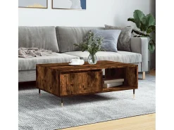 Mesa De Centro* Mesa de centro | Mesa de apoio 90x60x35 cm derivados de madeira carvalho fumado Castanho