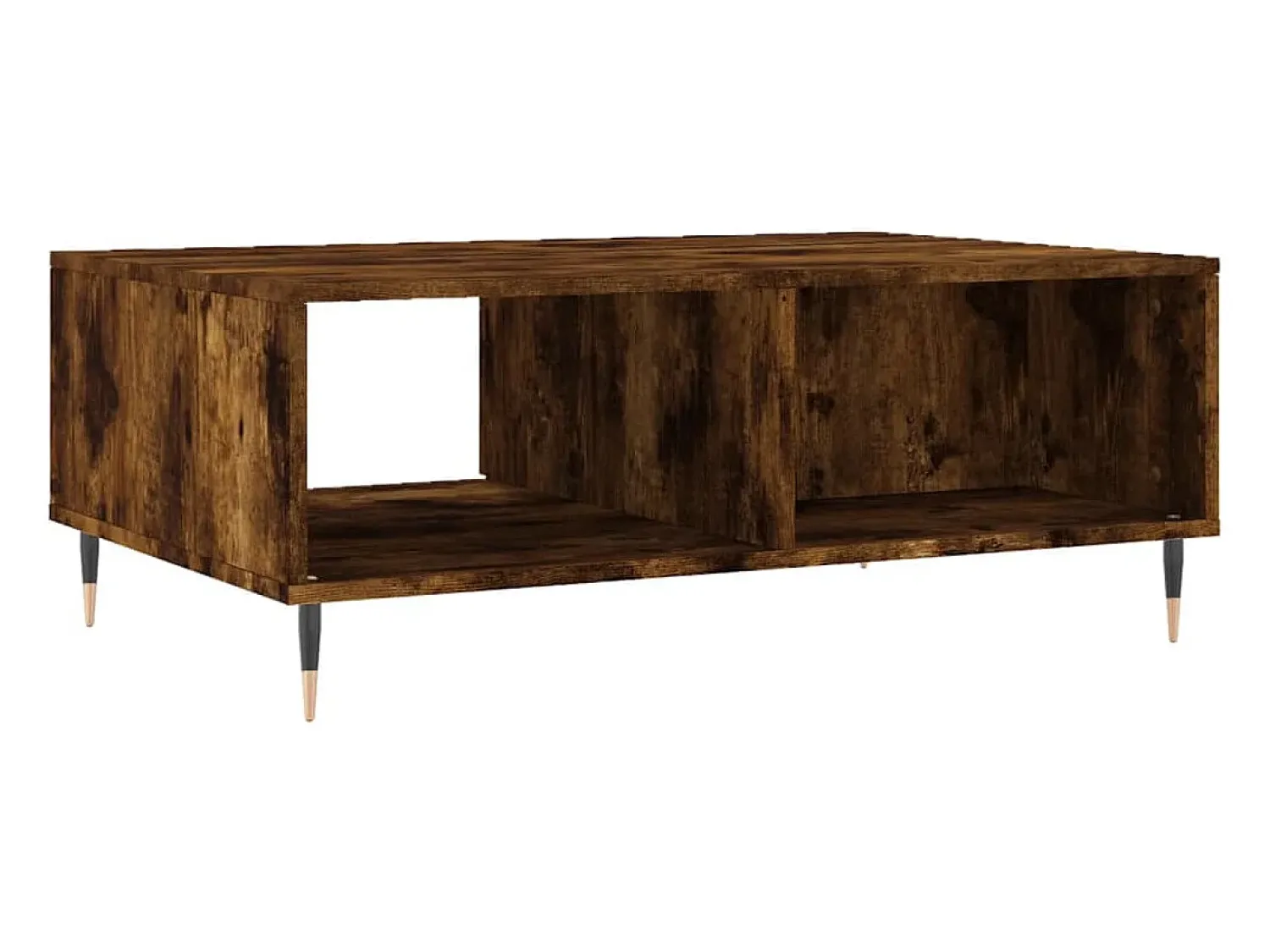 Mesa De Centro* Mesa de centro | Mesa de apoio 90x60x35 cm derivados de madeira carvalho fumado Castanho