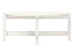 Clearance Mesa de centro | Mesa de apoio 87x48x35 cm madeira de pinho maciça Branco