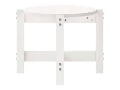 Clearance Mesa de centro | Mesa de apoio 87x48x35 cm madeira de pinho maciça Branco