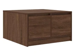 Best Mesa de centro | Mesa de apoio com gavetas 70.5x70x40 cm carvalho Castanho