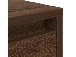 Best Mesa de centro | Mesa de apoio com gavetas 70.5x70x40 cm carvalho Castanho
